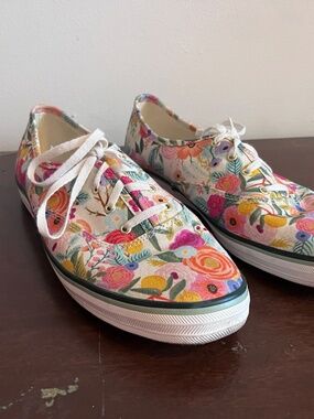 Keds X Riffle Paper Co floral canvas sneaker size 10